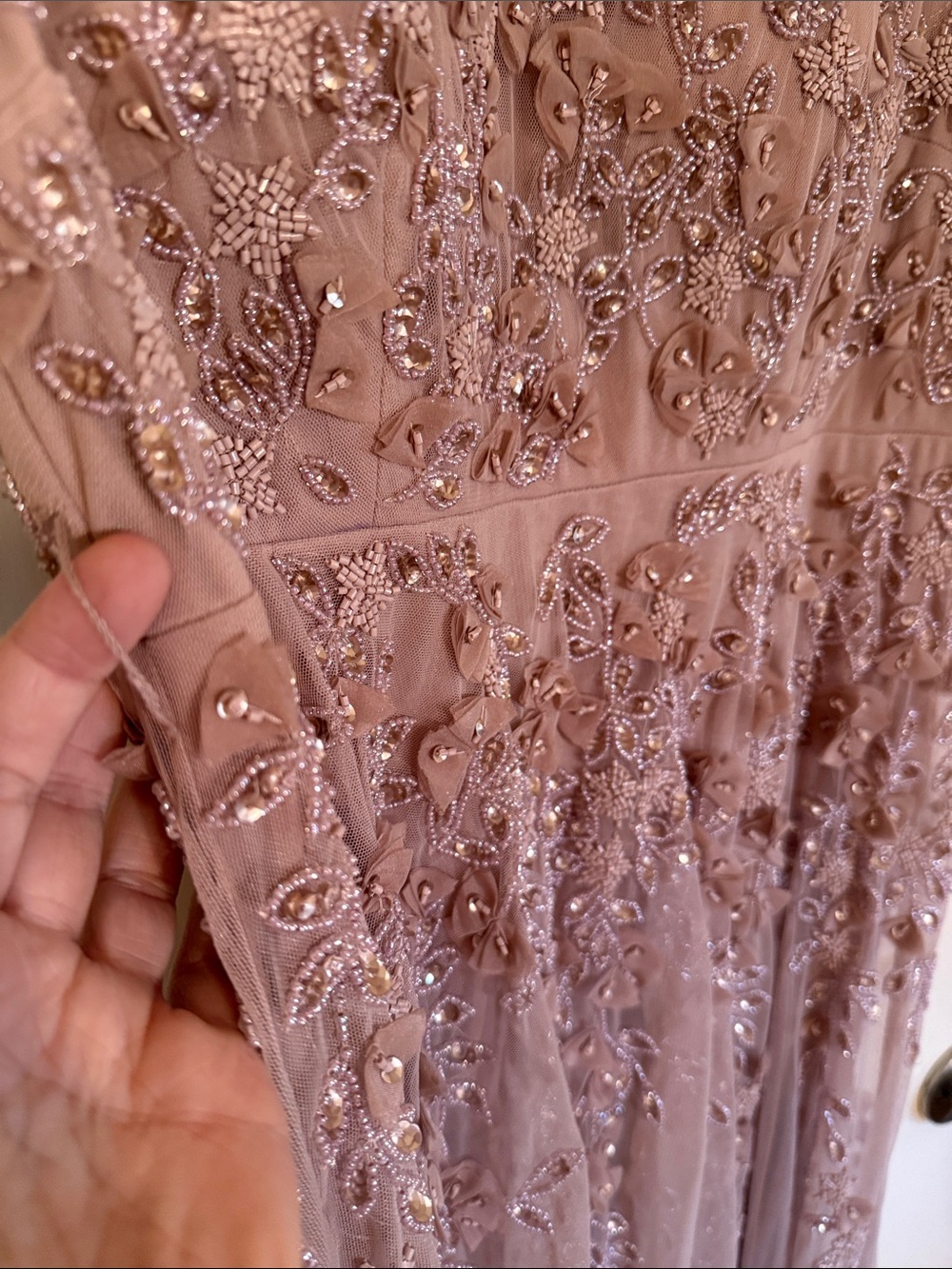MAC DUGGAL
Pink Floral Embellished Cap Sleeve Gown - Picture 6 of 12